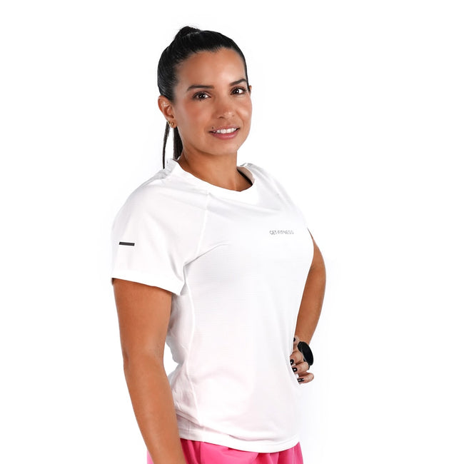 Camiseta deportiva dama Sky blanca Main Image
