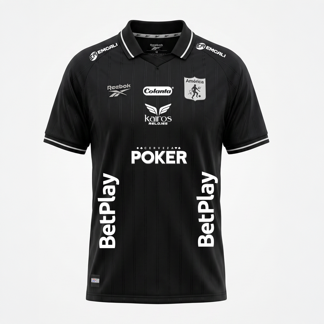 Camiseta oficial América de Cali negra