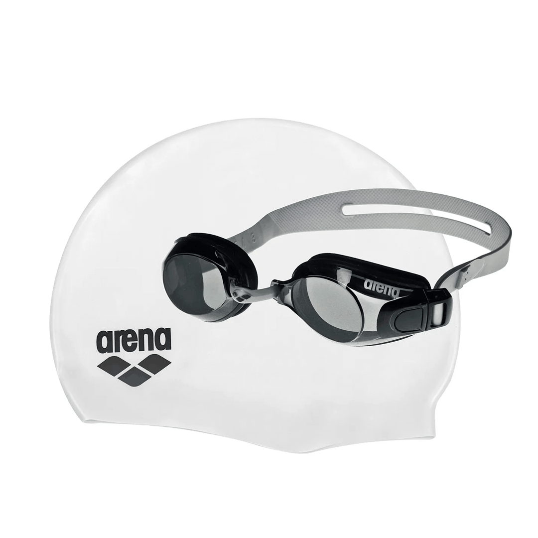 Set arena gafas+gorro natación adulto