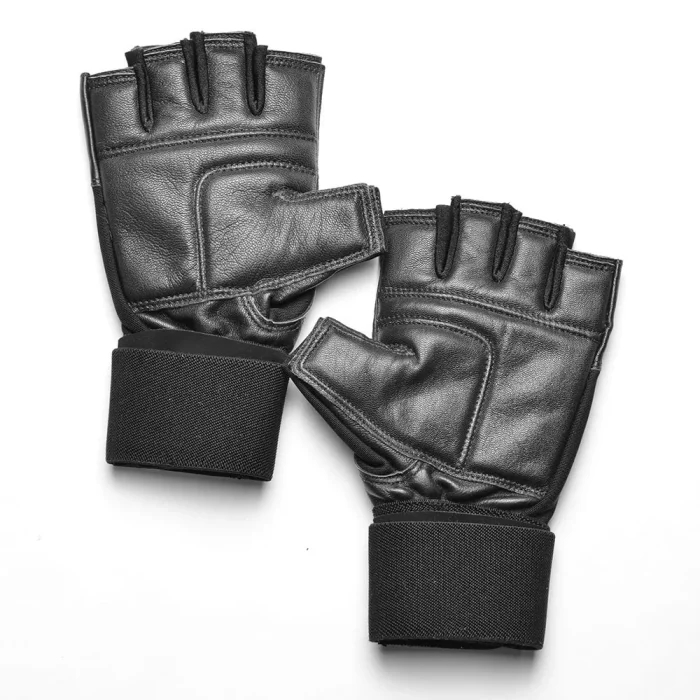 Guantes En Cuero Con Muñequera - Imagen 2